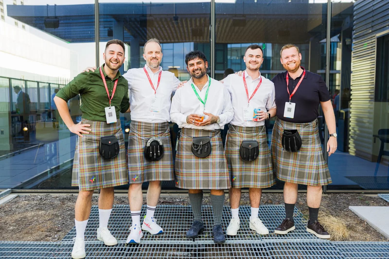 The Cobry crew at Google Cloud NEXT, in their kilts.